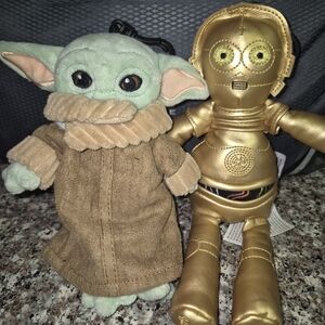 Scentsy Buddy Clips Star Wars Plush Toy Set - Green and Gold